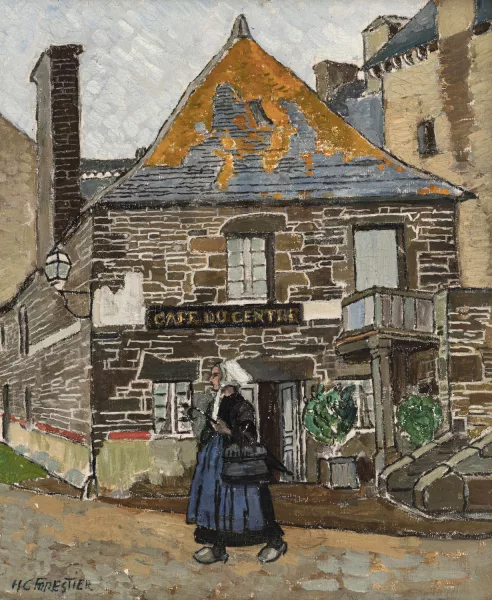 Henry-Claudius Forestier — Scène de rue en Bretagne