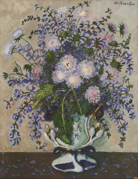 Henry-Claudius Forestier — Bouquet de fleurs bleues