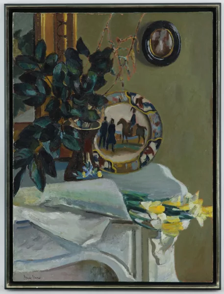 Henry Meylan — Henry Meylan (1895-1980), \\La cheminée\\, huile sur