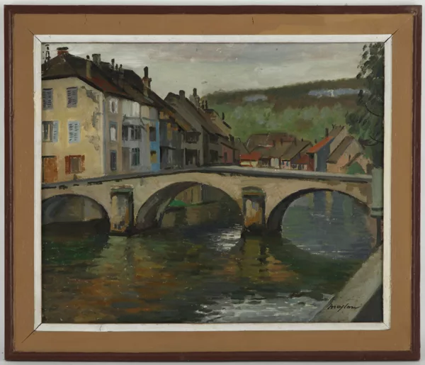 Henry Meylan — Henry Meylan (1895-1980), \Le vieux pont à Ornans\,