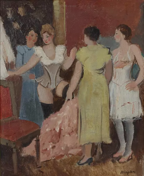 Henry MEYLAN (1895-1980), 'Dans le boudoir', huile — DognyAuction