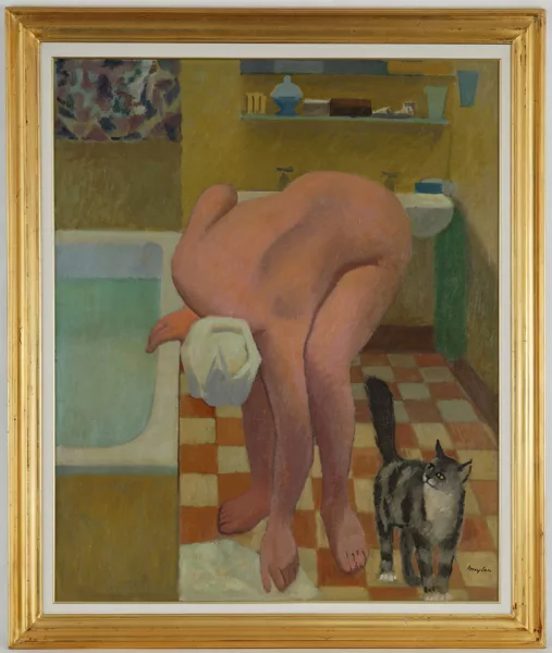Henry Meylan — Henry Meylan (1895-1980), \Baigneuse au chat\,