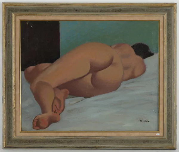 Henry Meylan — Henry Meylan (1895-1980), \Nu couché\, huile sur