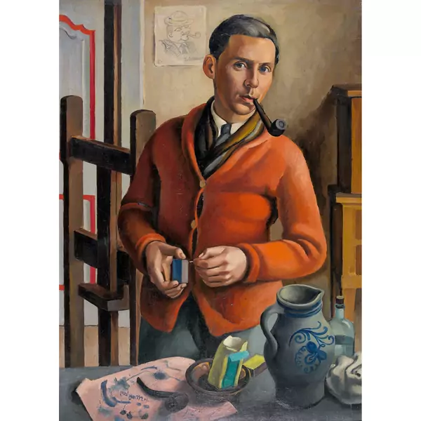 "Autoportrait à la pipe"