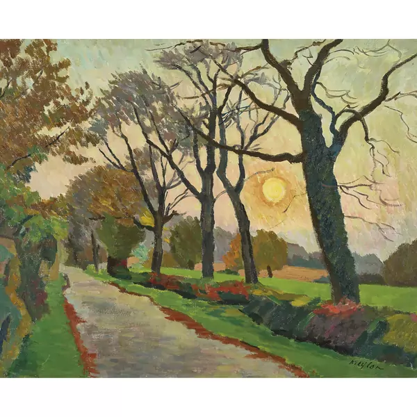 "Coucher de soleil dans la campagne genevoise"