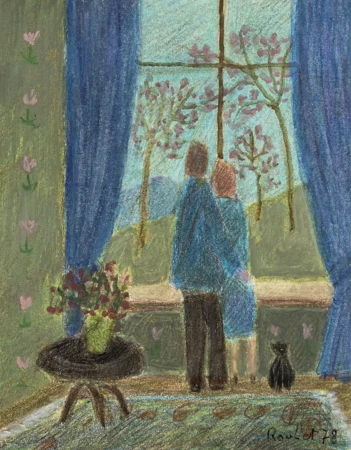 Devant la fenêtre