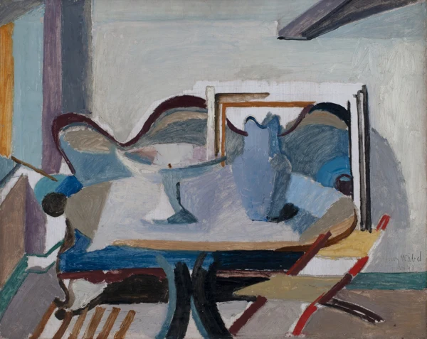 Henry Wabel — Stillleben vor Sofa, 1943