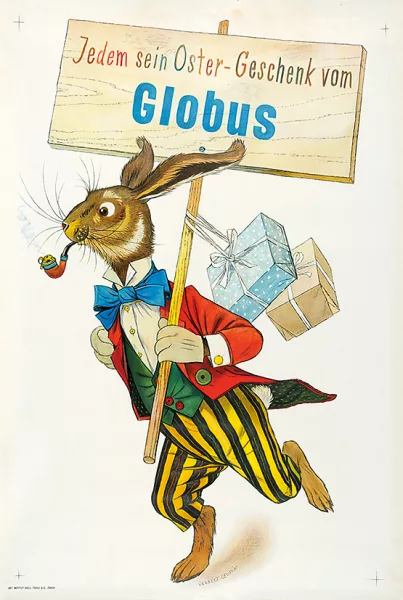 Herbert Leupin — Jedem sein Oster-Geschenk vom GLOBUS, 1945