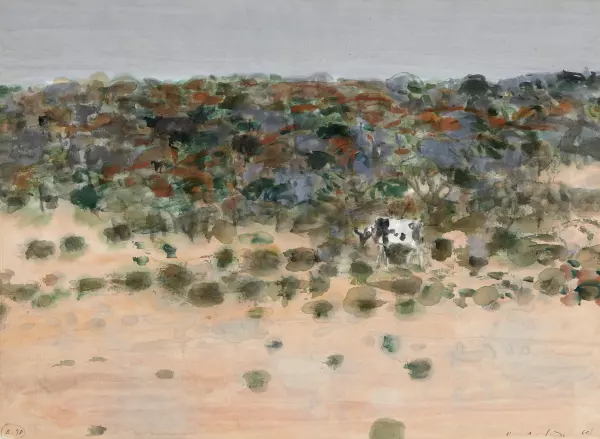 Landschaft mit Kuh
