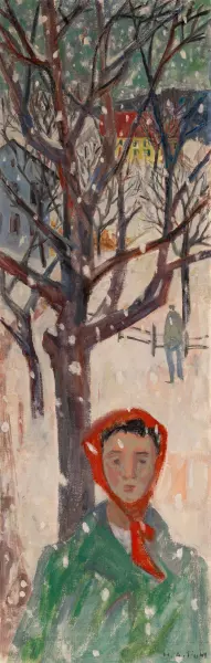 Frau im Schnee
