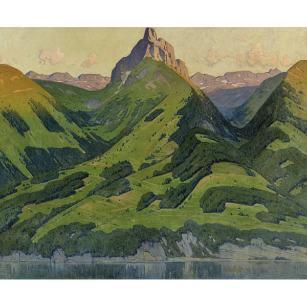 Hermann Gattiker — MÜRTSCHEN AM WALENSEE, 1922MOUNT MÜRTSCHEN AT LAKE WALEN, 1922