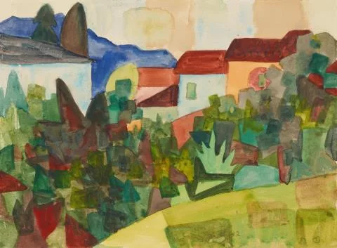 Hermann Hesse — Tessiner Dorflandschaft