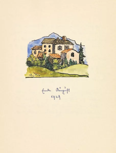 Hermann Hesse — Zwölf Gedichte. Manuskript mit Aquarellen. 1932.