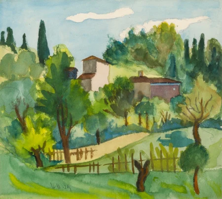 Landschaft mit Häusern im Tessin, 1929