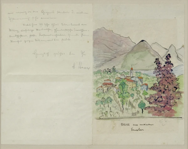Hermann Hesse — Blick aus meinem Fenster - Montagnola, 1919