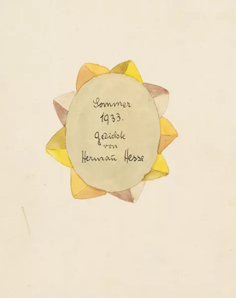 Hermann Hesse — Sommer 1933. Gedichte. Mit Aquarellen