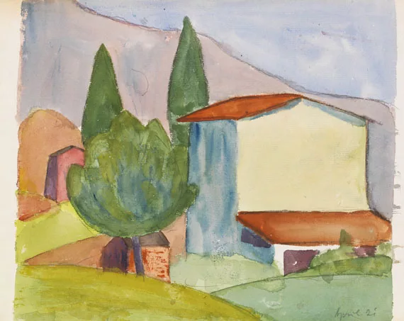 Hermann Hesse — Haus mit zwei Zypressen