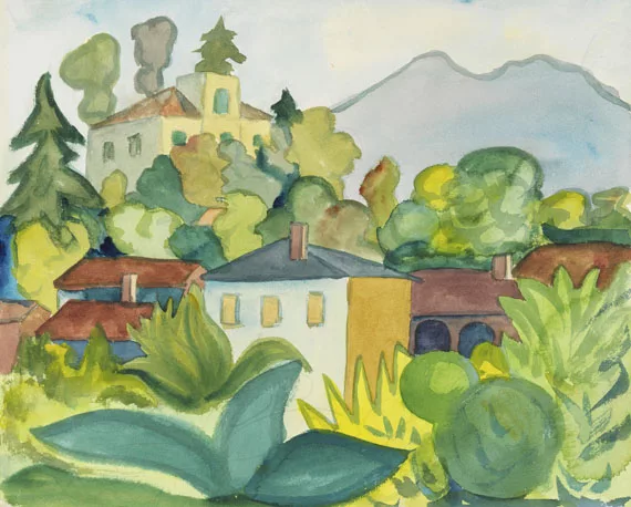 Hermann Hesse — Aquarell - Mein Dorf