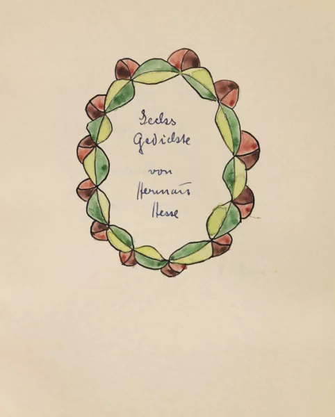 Hermann Hesse — Sechs Gedichte mit Orig.-Aquarellen