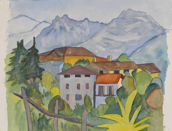 Hermann Hesse — Tessiner Dorfansicht