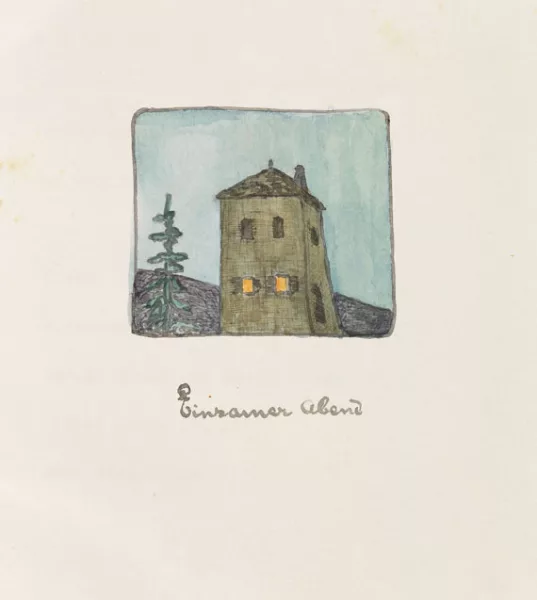 Hermann Hesse — Gedichte. Originalmanuskript mit Aquarellen.