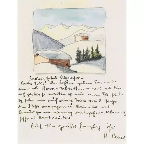 Verschneite Gebirgslandschaft in Graubünden
