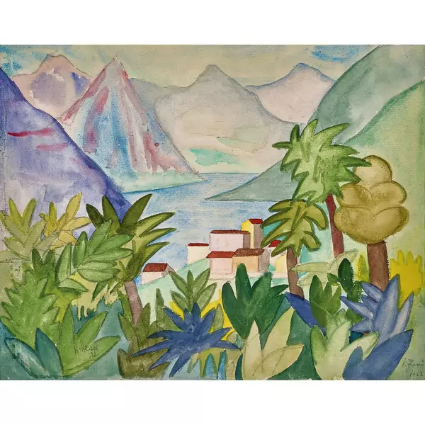 Sommerliche Tessiner Seelandschaft