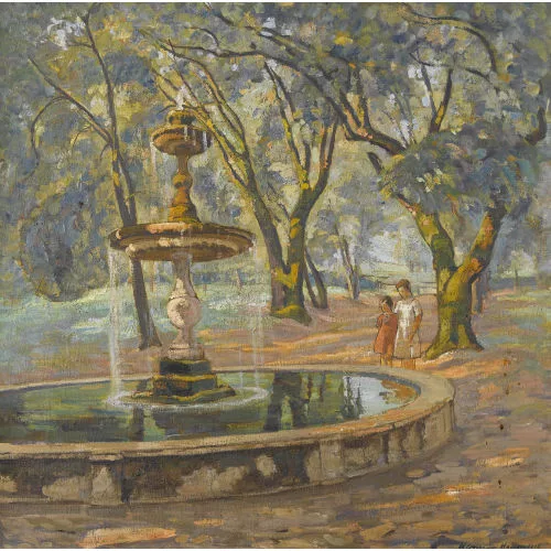 Hermann Hodler — "Villa Borghese in Rom".