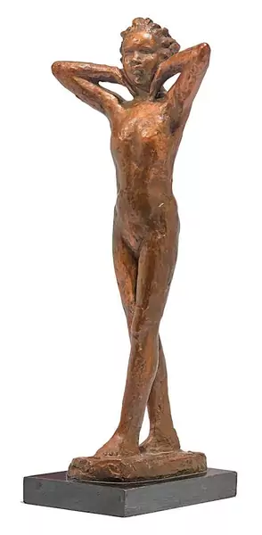 HERMANN HUBACHER — Standing female nude. — Koller Auktionen