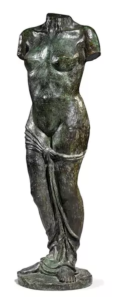 HERMANN HUBACHER — Torso with drapery. 1924. — Koller Auktionen