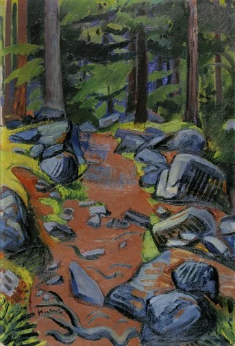 Hermann Huber — Waldweg, um 1912