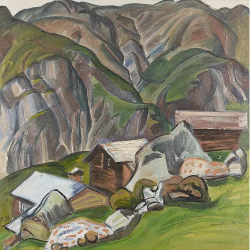Hermann Huber — "Walliser Berge".