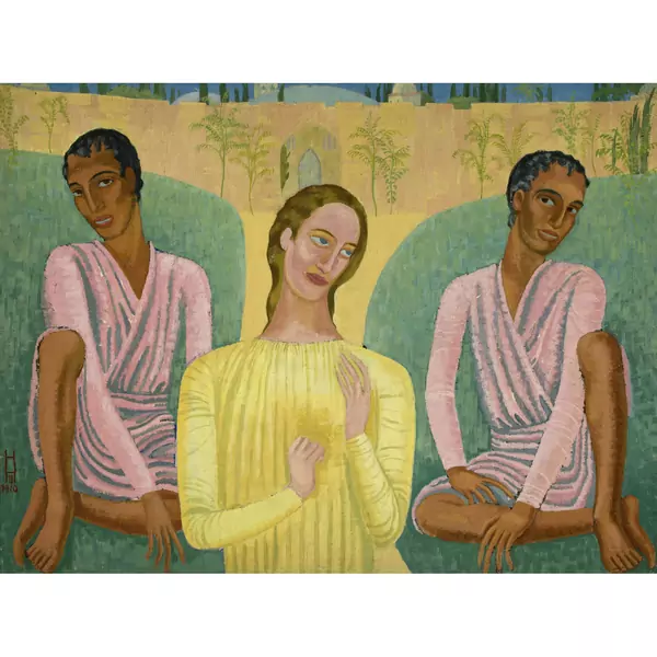 Hermann Huber — Fremdling I - Drei Frauen — Galerie Kornfeld