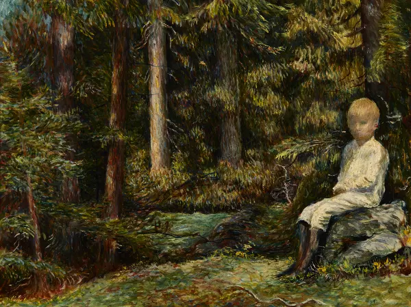 Knabe im Wald