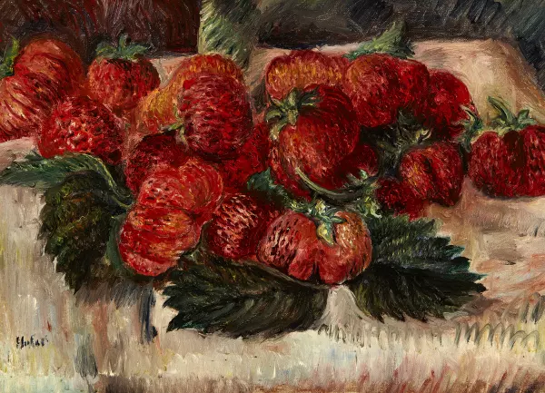 Stillleben mit Erdbeeren