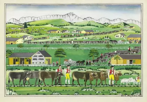 HERMANN NAEF — Alpfahrt vor Säntis. 1943. — Koller Auktionen