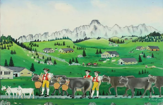 Hermann Naef — Alpfahrt vor Säntis, 1947