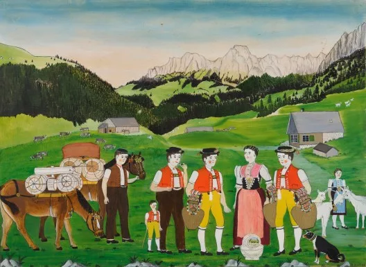 Hermann Naef — Saumpferde und Schellenschötter, 1956
