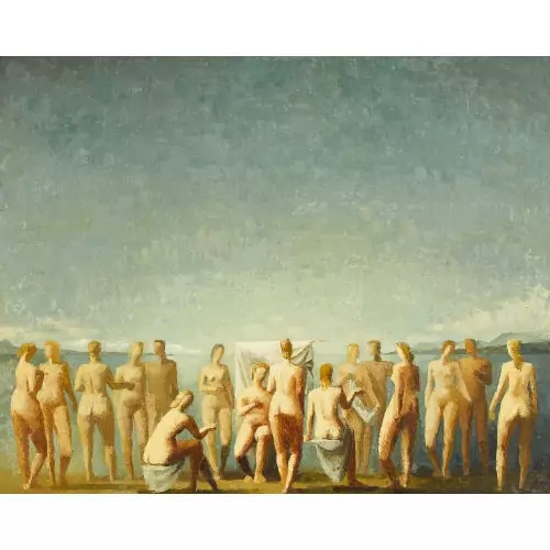 Weibliche Akte am Strand