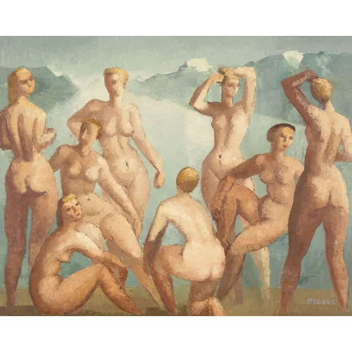 Hermann Pieper — Badende Frauen am Genfersee.