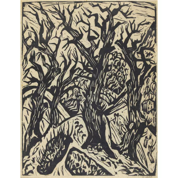 Hermann Scherer — "Kastanienbäume".