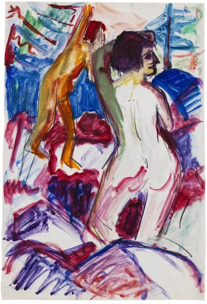 Hermann Scherer — Badende am Bergbach I