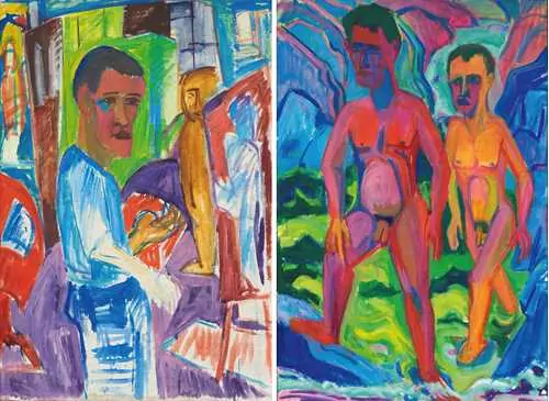 HERMANN SCHERER — Recto: Self-portrait in the studio. — Koller Auktionen