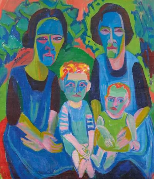 HERMANN SCHERER — Zwei Frauen mit zwei Kindern. 1924–26. — Koller Auktionen