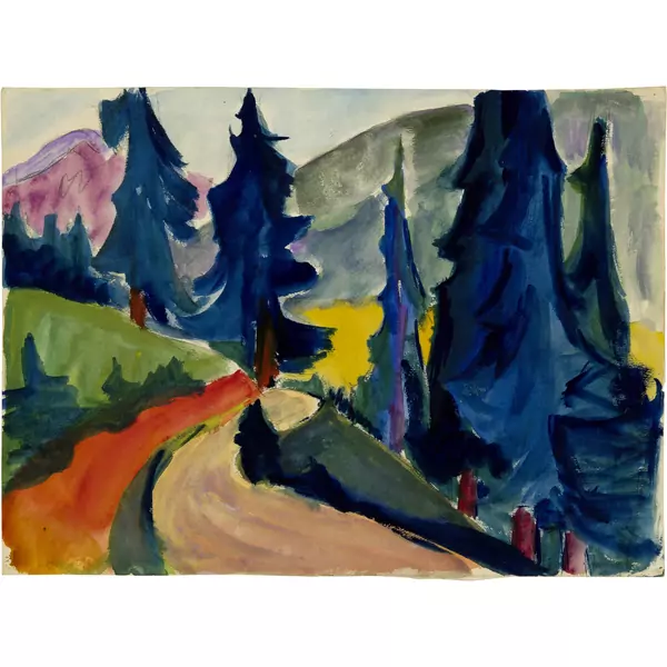 Hermann Scherer — Blauer Wald — Galerie Kornfeld