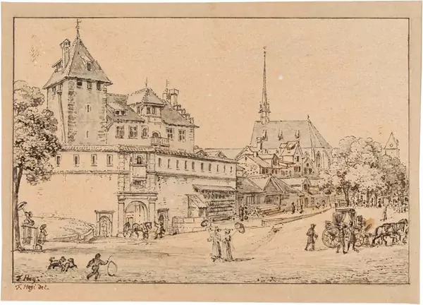 Hieronymus Hess — Der Marktplatz in Basel — Galerie Kornfeld
