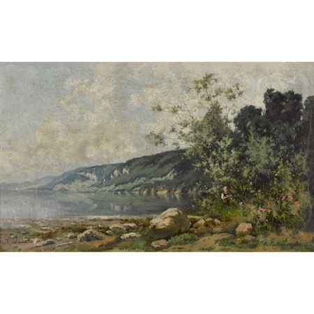 Mädchen am Seeufer