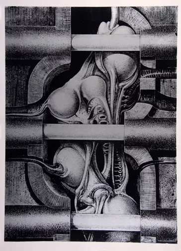 H. R. Giger — Blatt aus "Biomechanoiden", 1969