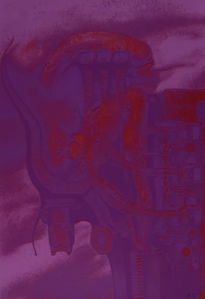 H. R. Giger — 3 Blätter: Trip-Tychon-Portfolio, 1970