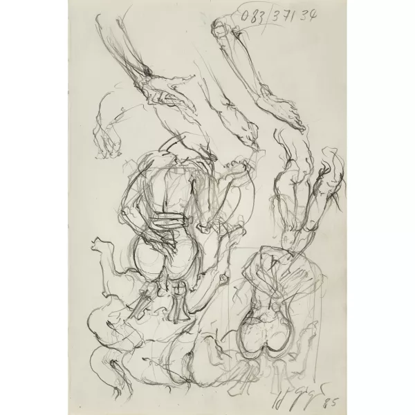 H. R. Giger — Studie zu erotischen Szenen und Gliedmassen.